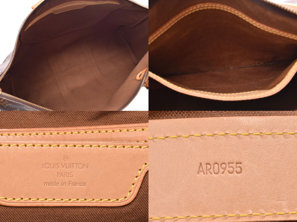 Louis Vuitton Bag Leather Shoulder Brown Monogram Flanerie - Picture 9 of 11